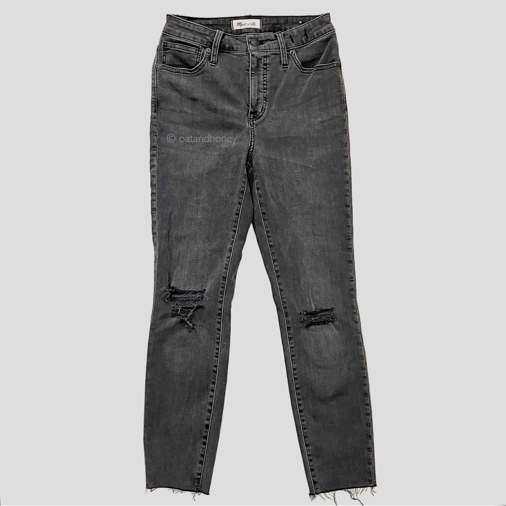 Madewell Petite Curvy High-Rise Skinny Jeans in Black Sea